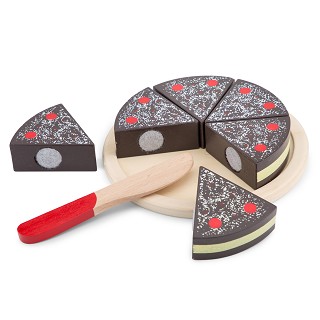 Cutting cake - chocolate